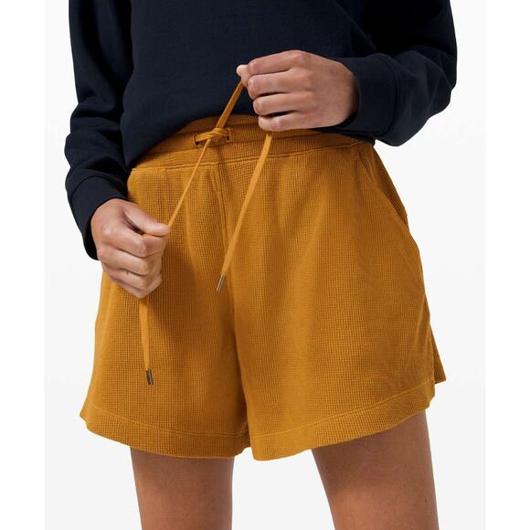 (4) $68 Lululemon Mellow In High-Rise Short 5" *Waffle Spiced Bronze - Picture 5 of 7